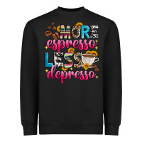 Black more espresso less depresso Heavyweight Sweatshirt - Zillion Design Studio