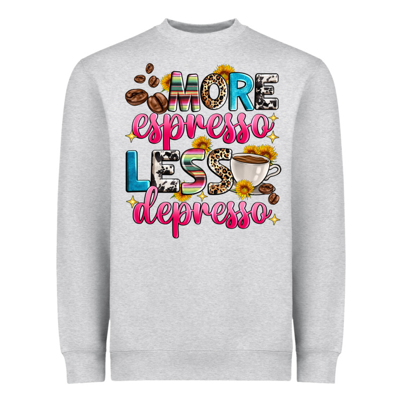 More Espresso Less Depresso Heavyweight Sweatshirt by Zillion Design Studio | Teevron