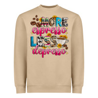Mushroom more espresso less depresso Heavyweight Sweatshirt - Zillion Design Studio