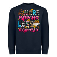 Navy more espresso less depresso Heavyweight Sweatshirt - Zillion Design Studio