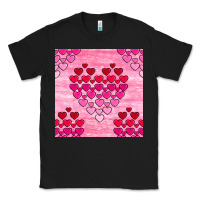 Black valentines day hearts seamless pattern Classic Tee - BundleAndBundleShop