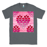 Charcoal Heather valentines day hearts seamless pattern Classic Tee - BundleAndBundleShop
