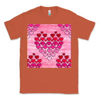 Copper valentines day hearts seamless pattern Classic Tee - BundleAndBundleShop