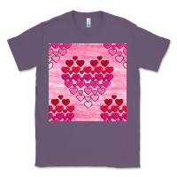 Lavender valentines day hearts seamless pattern Classic Tee - BundleAndBundleShop