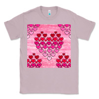 Lilac valentines day hearts seamless pattern Classic Tee - BundleAndBundleShop