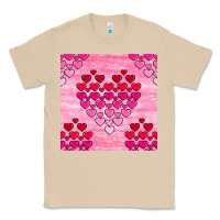 Mushroom valentines day hearts seamless pattern Classic Tee - BundleAndBundleShop