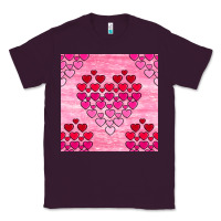 Plum valentines day hearts seamless pattern Classic Tee - BundleAndBundleShop