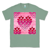 Sage valentines day hearts seamless pattern Classic Tee - BundleAndBundleShop