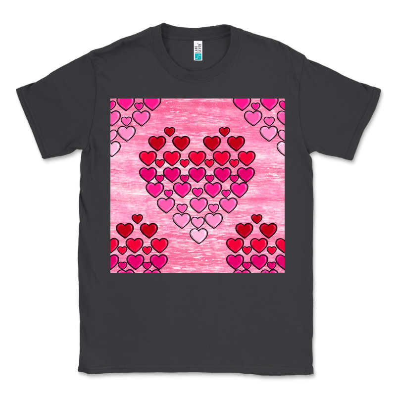 Valentines Day Hearts Seamless Pattern Classic Tee by BundleAndBundleShop | Teevron