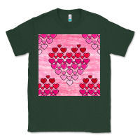 Sports Green valentines day hearts seamless pattern Classic Tee - BundleAndBundleShop
