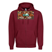 Burgundy aztec horses and wild with cowhide license plate template Zipper Hoodie - Artiststas