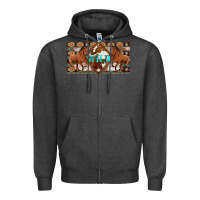 Charcoal Heather aztec horses and wild with cowhide license plate template Zipper Hoodie - Artiststas