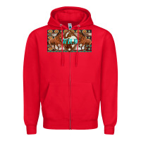Red aztec horses and wild with cowhide license plate template Zipper Hoodie - Artiststas