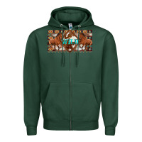 Sports Green aztec horses and wild with cowhide license plate template Zipper Hoodie - Artiststas