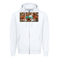 White aztec horses and wild with cowhide license plate template Zipper Hoodie - Artiststas