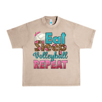 French Oak eat sleep volleyball repeat Urban Heavy Tee - HRA Design Shop