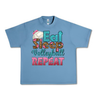 Pebble Blue eat sleep volleyball repeat Urban Heavy Tee - HRA Design Shop