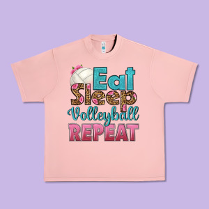 Eat Sleep Volleyball Repeat Urban Heavy Tee Designed By Hra Design Shop
