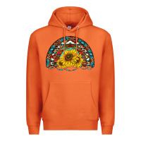 Carrot western sunflowers aztec leopard serape  rainbows Premium Hoodie - AdoDesignShop