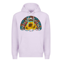 Lilac western sunflowers aztec leopard serape  rainbows Premium Hoodie - AdoDesignShop