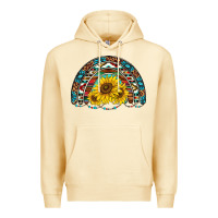 Pina Colada western sunflowers aztec leopard serape  rainbows Premium Hoodie - AdoDesignShop