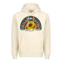 Sandshell western sunflowers aztec leopard serape  rainbows Premium Hoodie - AdoDesignShop