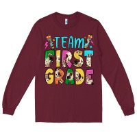 Burgundy team first grade Long Sleeve Tee - JahusDesignShop