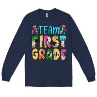 Navy team first grade Long Sleeve Tee - JahusDesignShop