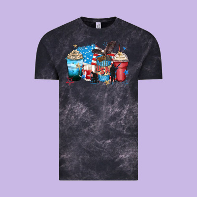 Usa Coffee Cups Vintage Tee Designed By Zillion Design Studio