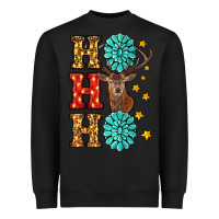 Black christmas ho ho ho Heavyweight Sweatshirt - RanaPortraitStore