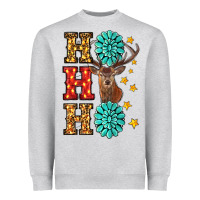 Heather Grey christmas ho ho ho Heavyweight Sweatshirt - RanaPortraitStore