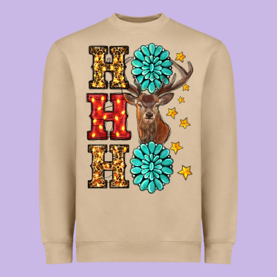 Christmas Ho Ho Ho Heavyweight Sweatshirt Designed By Ranaportraitstore