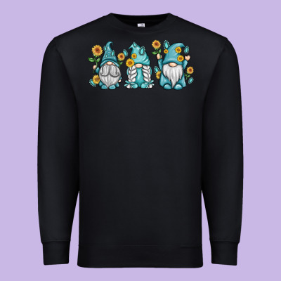 Sunflower Gnomes Premium Sweatshirt Designed By Maliassmallbusiness