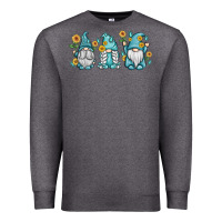 Charcoal Heather sunflower gnomes Premium Sweatshirt - MaliasSmallBusiness