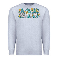 Heather Grey sunflower gnomes Premium Sweatshirt - MaliasSmallBusiness