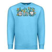Ocean Blue sunflower gnomes Premium Sweatshirt - MaliasSmallBusiness