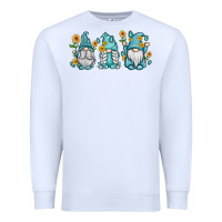 White sunflower gnomes Premium Sweatshirt - MaliasSmallBusiness