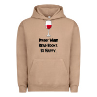 Pigment Burro drink wine, read books, be happy Urban Hoodie - Bettercallsaul