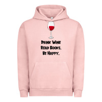 Pigment Salmon drink wine, read books, be happy Urban Hoodie - Bettercallsaul
