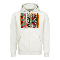 Oatmeal Heather christmas brushstroke Zipper Hoodie - AdoDesignShop