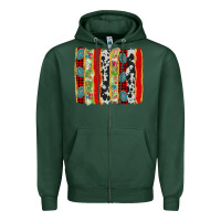 Sports Green christmas brushstroke Zipper Hoodie - AdoDesignShop
