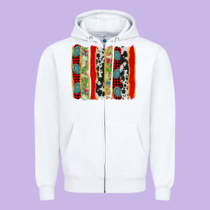 Christmas Brushstroke Zipper Hoodie Designed By Adodesignshop