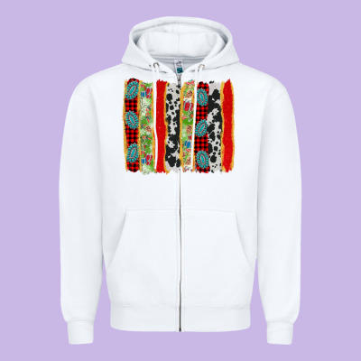 Christmas Brushstroke Zipper Hoodie Designed By Adodesignshop