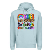 Blue Mist kiss whoever the fuck you want Premium Hoodie - LillyAllenDesigns