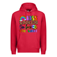 Cardinal kiss whoever the fuck you want Premium Hoodie - LillyAllenDesigns