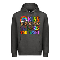 Charcoal Heather kiss whoever the fuck you want Premium Hoodie - LillyAllenDesigns