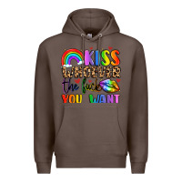 Coffee kiss whoever the fuck you want Premium Hoodie - LillyAllenDesigns