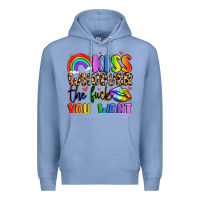 Colony Blue kiss whoever the fuck you want Premium Hoodie - LillyAllenDesigns