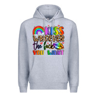 Kiss Whoever The Fuck You Want Premium Hoodie | Teevron