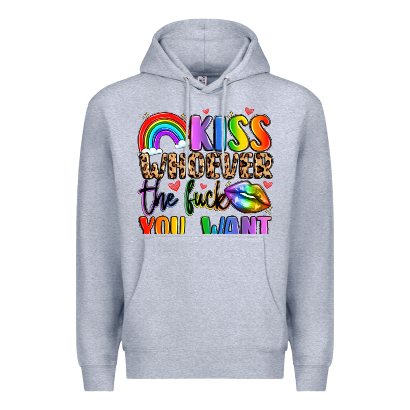Kiss Whoever The Fuck You Want Premium Hoodie by LillyAllenDesigns | Teevron
